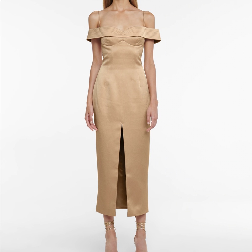 Rasario Satin Midi Dress